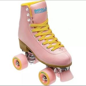 Impala Quad Roller Skates Vegan Size 8 Pink Yellow